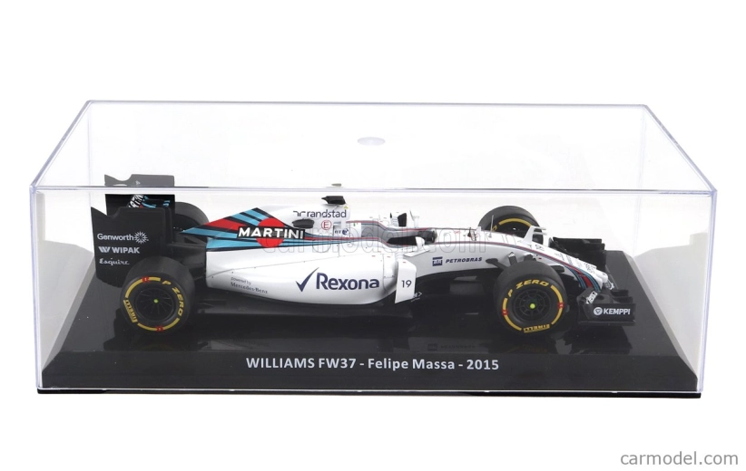 Edicola Williams F1 Fw37 Team Martini Racing N 19 Season 2015 Felipe Massa - Con Vetrina - With Showcase 1:24 Bílá Modrá Červená