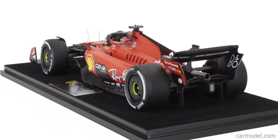 Looksmart Ferrari F1  Sf-23 Team Scuderia Ferrari N 16 4th Singapore Gp 2023 Charles Leclerc - Con Vetrina - With Showcase 1:18 Červená Černá