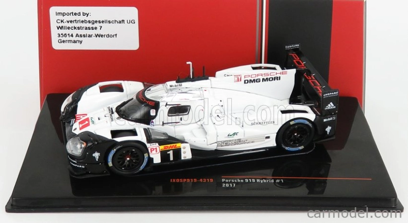 Ixo-models Porsche 919 Hybrid N 1 Test Car Paul Ricard Pre Season 2018 1:43 Bílá Červená Černá