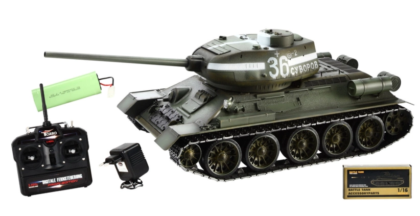 RC tank T-34 1:16 BB, zelená