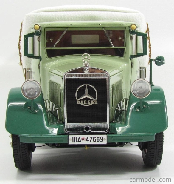 Cmc Mercedes Benz Lo2750 Truck With Tarpaulin - Cassone Telonato 1933 1:18 Zelená