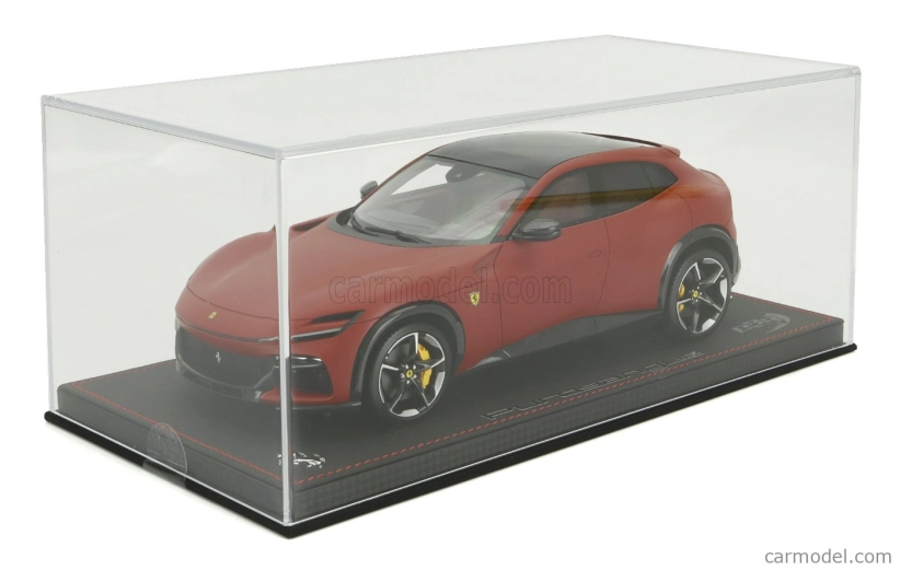 Bbr-models Ferrari Purosangue Suv Panoramic Roof 2022 - Con Vetrina - With Showcase 1:18 Rosso F1-75 - Matná Červená