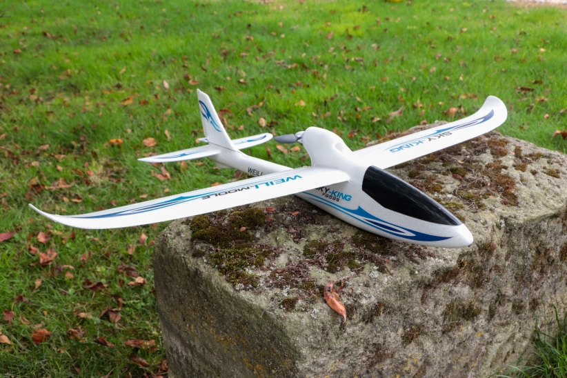 RC lietadlo Sky King F959, modrá + náhradná batéria