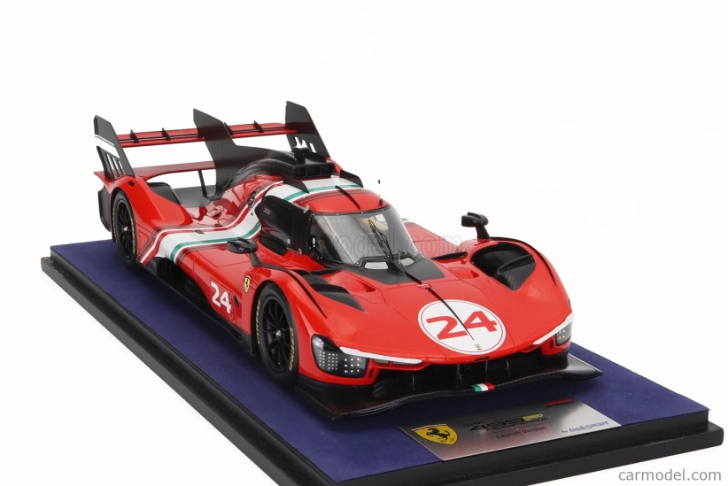 Looksmart Ferrari 499p 3.0l Turbo V6 N 24 Modificata Launch Version 2024 - Con Vetrina - With Showcase 1:18 Červená Bílá Černá