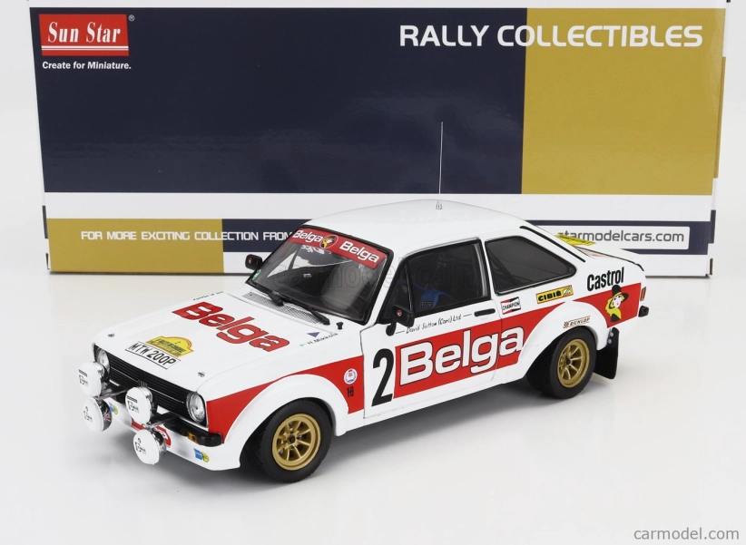 Sun-star Ford england Escort Rs 1800 (night Version) N 2 Rally De Condroz 1979 Hannu Mikkola - Arne Hertz 1:18 Bílá Červená