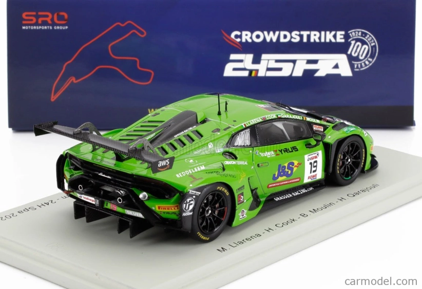 Iskra-model Lamborghini Huracan Gt3 Evo2 5.2l V10 Team Grt Grasser Racing N 19 24h Spa 2024 Mateo Llarena - Hugo Cook - Baptiste Moulin - Haytham Qarajouli 1:43 Green