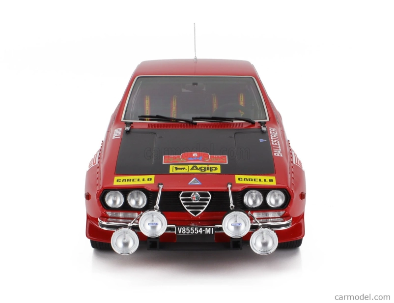 Ls-collectibles Alfa romeo Alfetta Gt Gr.2 (nočná verzia) N 6 Winner Rally Isola D'elba 1975 Amilcare Ballestrieri - Enrico Gigli 1:18 červená čierna