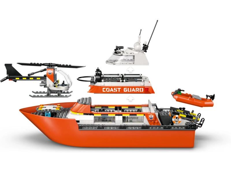 LEGO City - Záchranný čln pobrežnej hliadky a vrtuľník