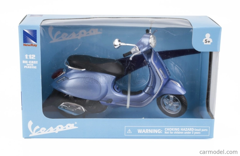Newray Piaggio Vespa Primavera 2013 1:12 Světle Modrá Met