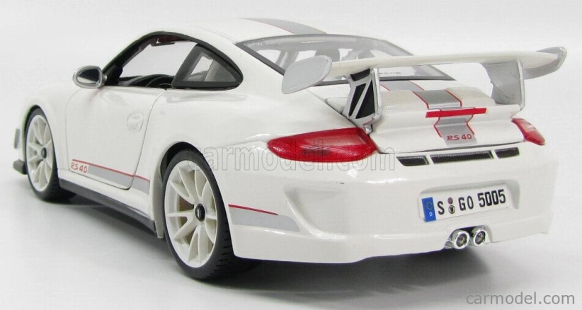 Bburago Porsche 911 997-2 Gt3 Rs 4.0 Coupe 2012 1:18 bielo-strieborná