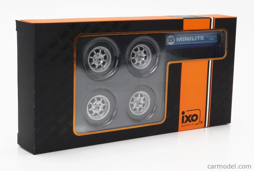 Ixo-models Accessories Kovový stojan se čtyřmi pneu Minilite 1:18, modrá