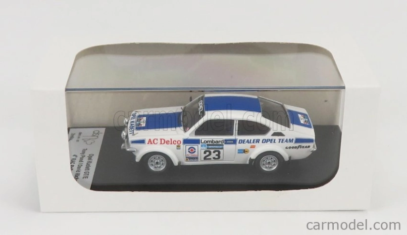 Trofeu Opel Kadett Gt/e (nočná verzia) N 23 Rally Rac Lombard 1975 T.pond - D.richards 1:43 Biela Modrá