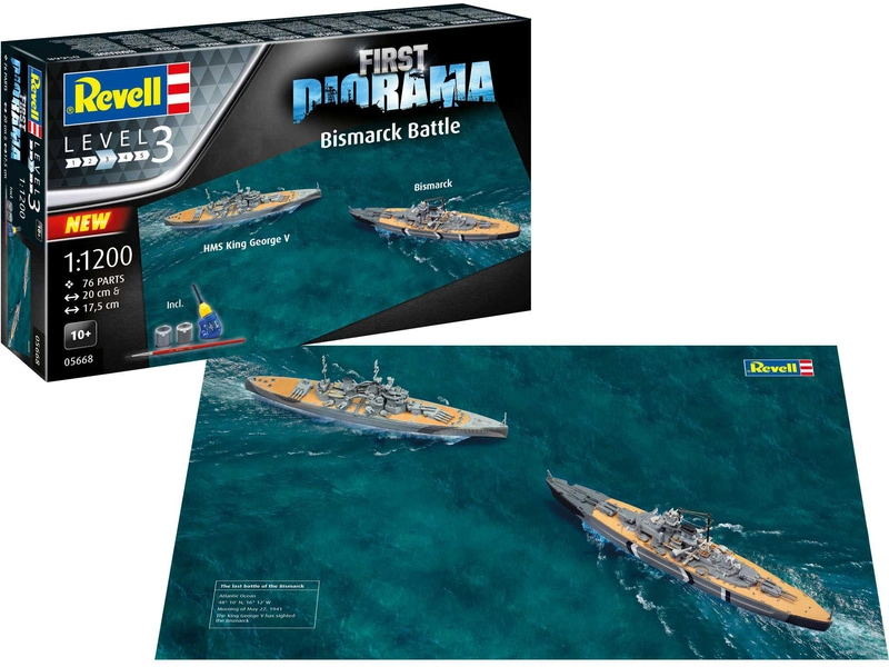 Revell první Bismarckova bitva (1:1200) (Giftset)