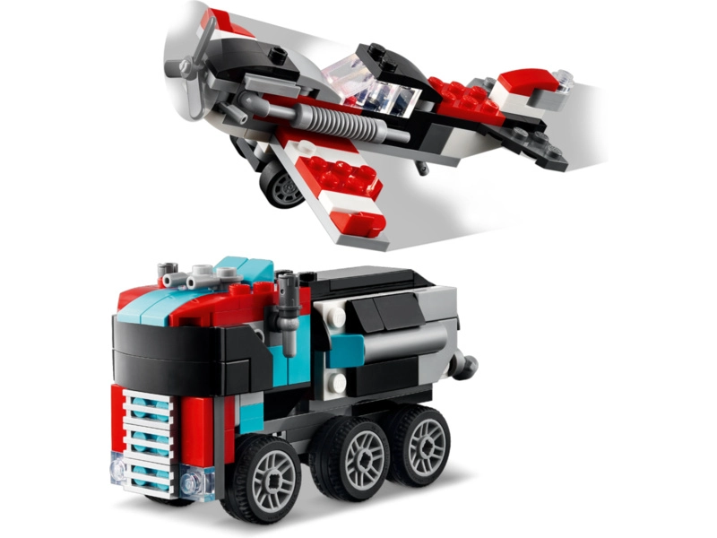 LEGO Creator - Nákladné auto s plošinou a vrtuľník