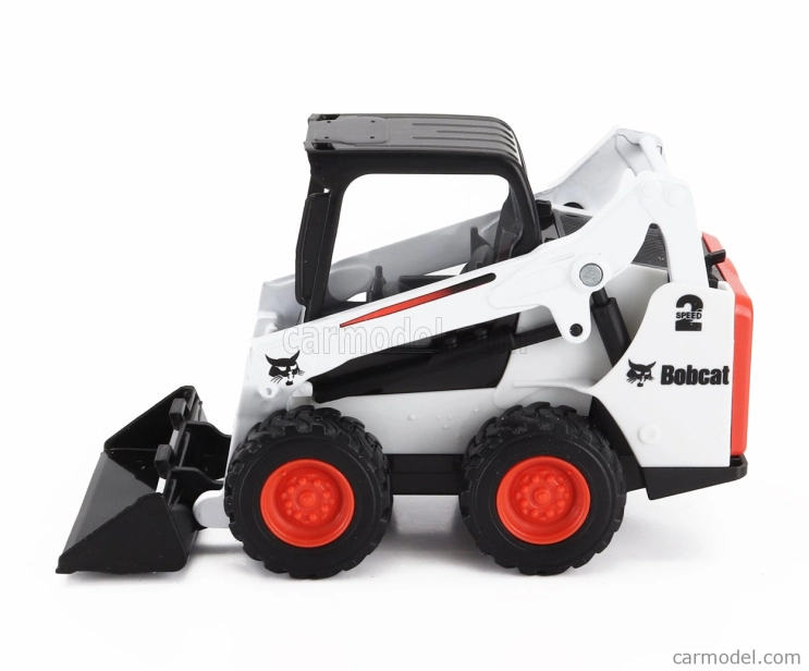 Bburago Mercedes benz Actros 2 Gigaspace Truck Pianale Trasporto Bobcat Ruspa Gommata Front Loader Scraper 2016 1:43 Černá Oranžová