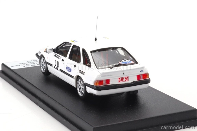 Trofeu Ford england Sierra Xr 4x4 N 28 Winner Rally Boucles De Spa 1986 Jean Claude Probst - Danny De Canck 1:43 Bílá