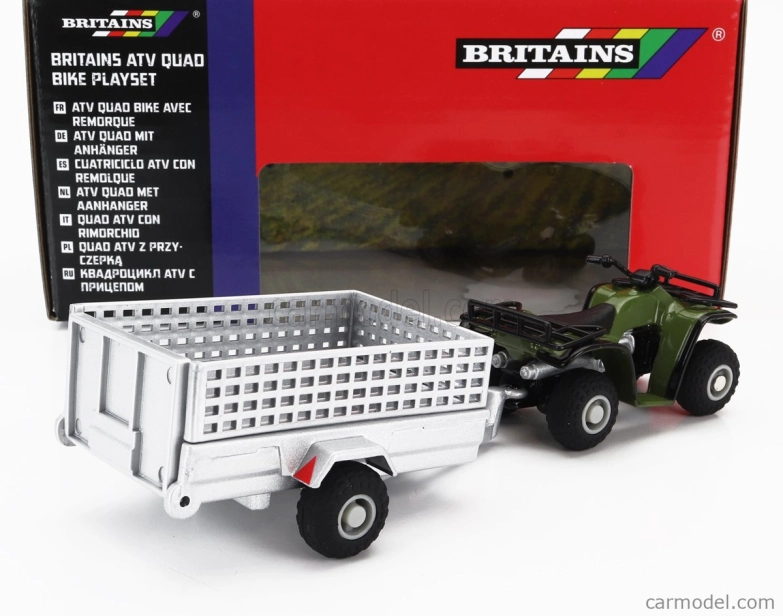 Britains Yamaha Quad 4x4 With Trailer 2009 1:32 Zelené Stříbro