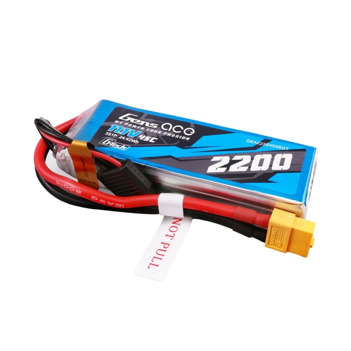 Gens ace akumulátor LiPo G-Tech 2200mAh 11.1V 45C 3S1P XT60 Plug | RCprofi.cz