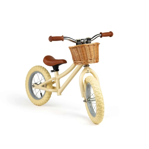 Bigjigs Toys Krémový balančný bicykel