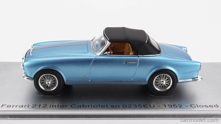 Kess-model Ferrari 212 Inter Sn0235eu Cabriolet Closed 1952 1:43 Light Blue With Black
