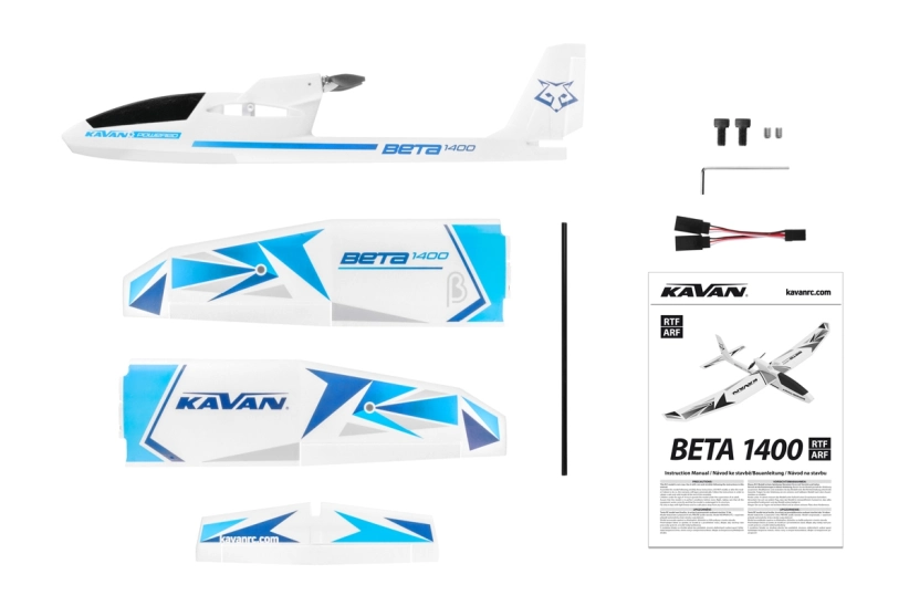 RC letadlo KAVAN Beta 1400 RTF, modrá