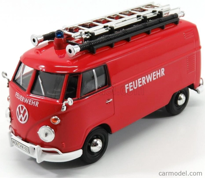 Motor-max Volkswagen T1 Type 2 Van Feuerwehr 1962 1:24 Red