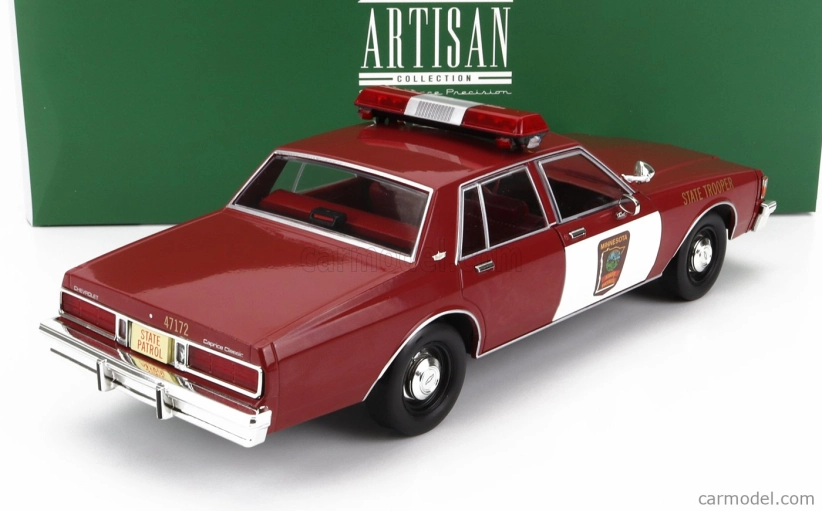 Greenlight Chevrolet Caprice Minnesota Police Department State Trooper 1987 - Fargo 1:18 červená biela