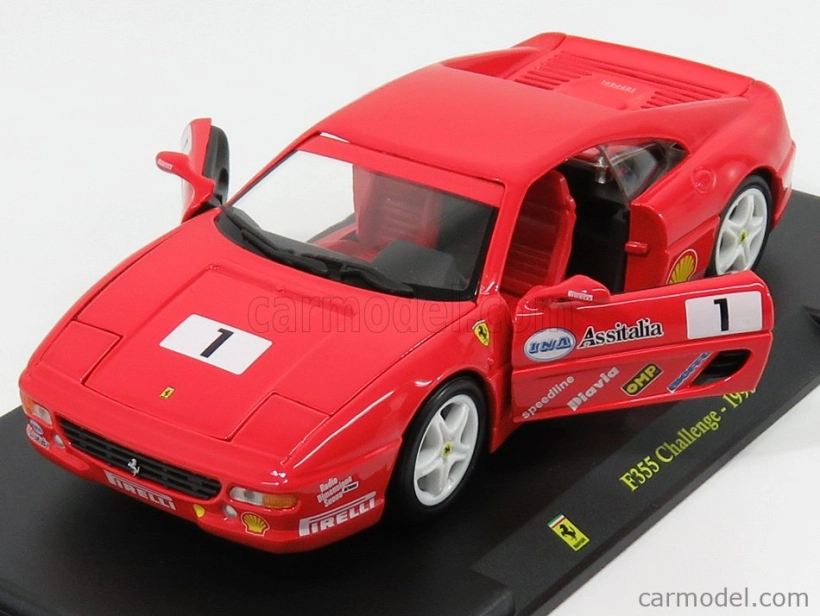 Edicola Ferrari F355 Challenge N 1 1995 - Con Vetrina - S vitrínou 1:24 červená