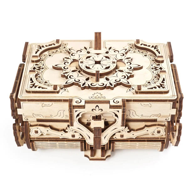Ugears 3D drevené mechanické puzzle Antique Jewelry Box