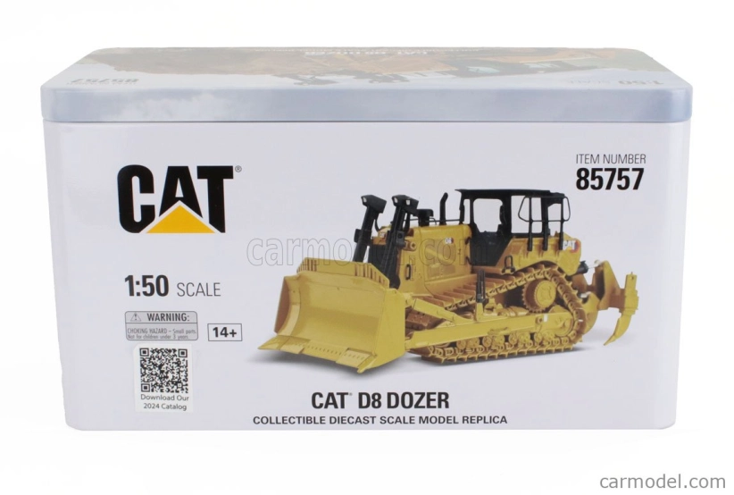 Dm-models Caterpillar Catd8 Ruspa Cingolata - Dozer Scraper Track Type Tractor 1:50 Žlutá Černá