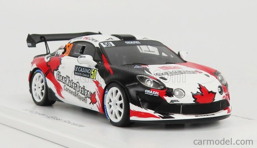 Spark-model Renault Alpine A110 Rally N 50 Rally Montecarlo 2022 I.crerar - E.racette 1:43 Bílá Červená Černá