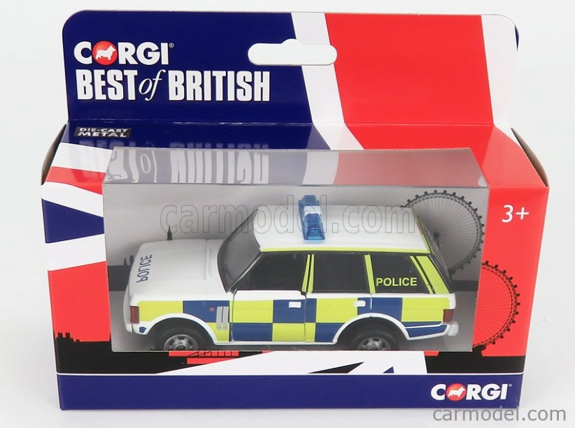 Corgi Land rover Range Rover Police 1971 1:36 Modrá Žlutá