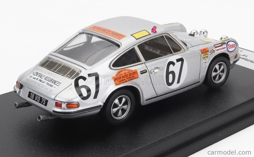 Trofeu Porsche 911s Coupe 1991cc S6 Team J.farjon N 67 24h Le Mans 1969 Philippe Farjon - Jacky Dechaumel 1:43 Silver