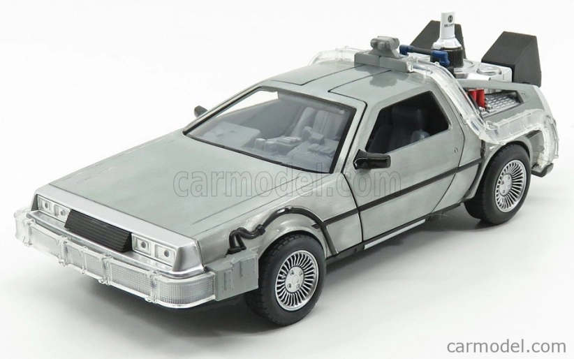 Jada De lorean Time Machine - Back To The Future 2 - Ritorno Al Futuro 2 - With Hoover Mode And Lights 1:24 Silver