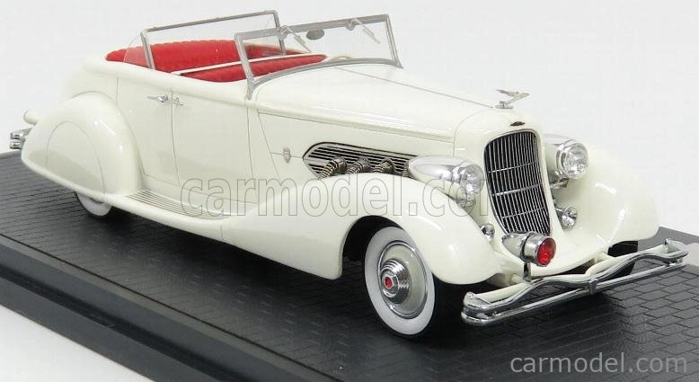 Matrix scale models Duesenberg Sj 544-2570 Bohman & Schwartz Convertible Sedan 1936 1:43 Bílá