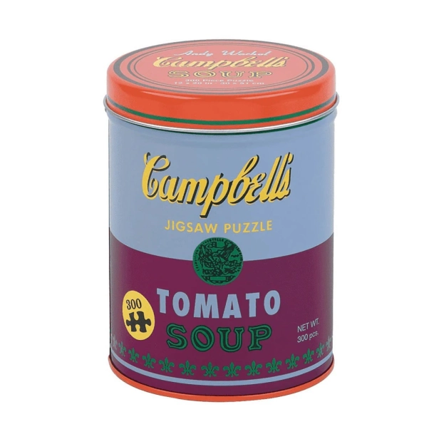 Mudppupy Puzzle v červeno-fialové plechovce Andy Warhol 300 dílků