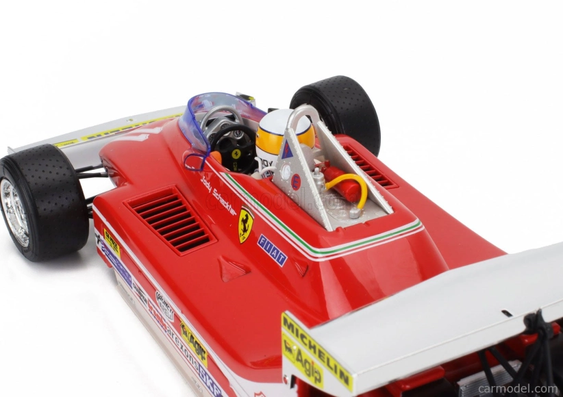 Bburago Ferrari F1 312t4 Short Tail N 11 Winner Monaco Gp Jody Scheckter (with Pilot) 1979 World Champion 1:18 Red