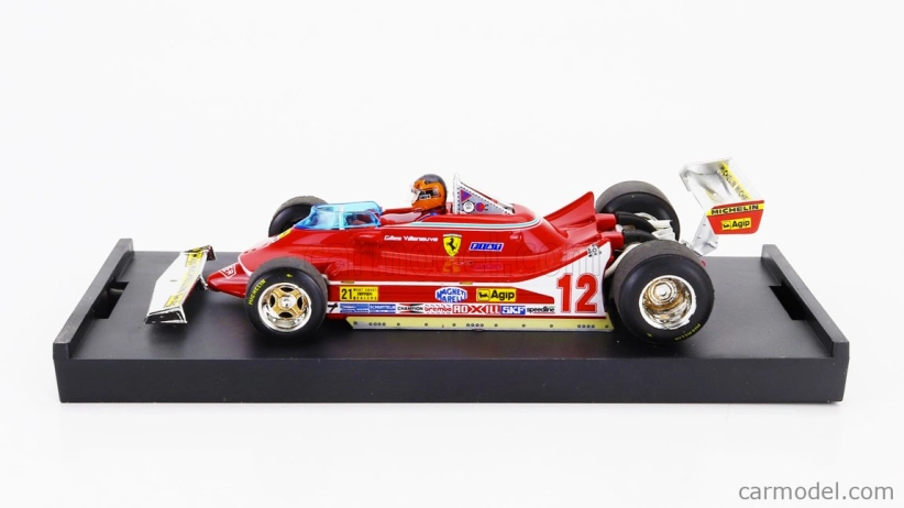 Brumm Ferrari F1 312t4 N 12 Winner Usa Ovest Gp 1979 Gilles Villeneuve - With Driver Figure 1:43 Red