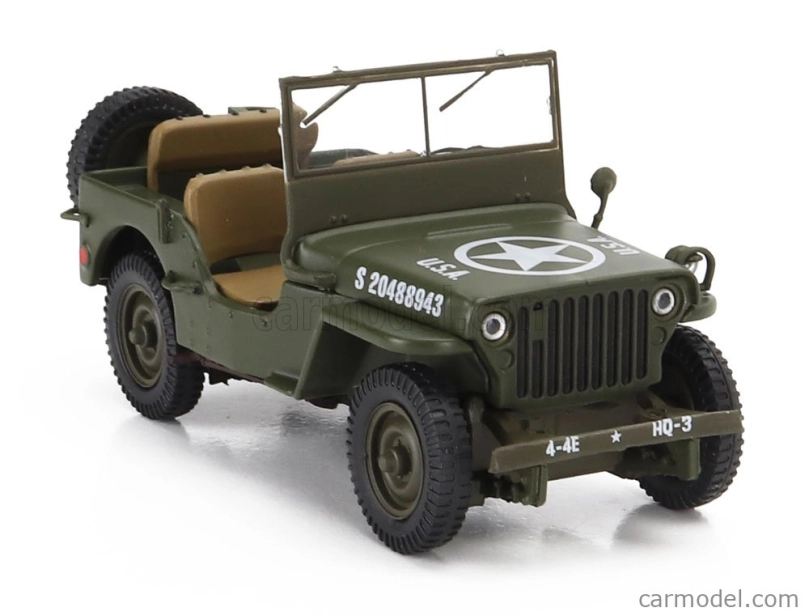 Ixo-models Jeep Willys Mb Army Open 1943 1:43 Vojenská Zelená