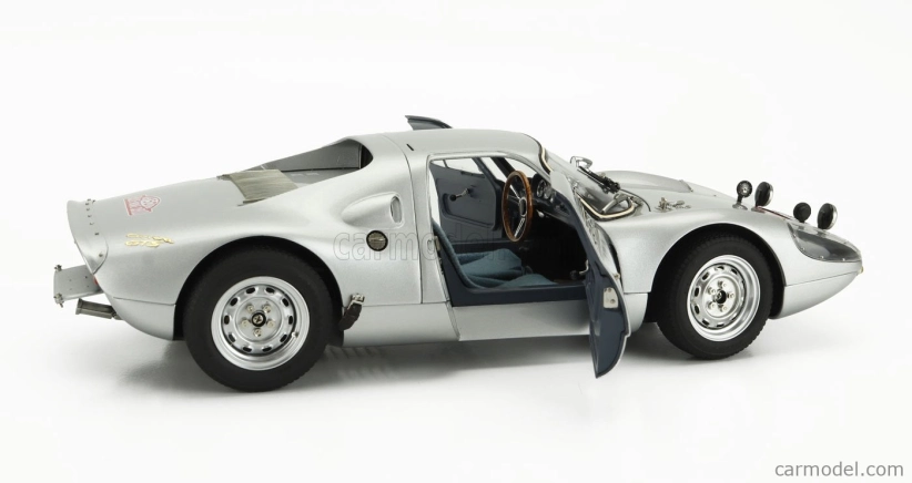 Cmc Porsche 904 Carrera Gts Ch.904-006 N 150 2nd Rally Montecarlo 1965 Eugen Boehringer - Rolf Wutherich 1:18 Silver