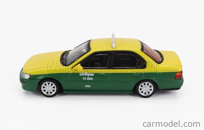 Bm-creations Toyota Corolla Ae100 Thailand Taxi 1996 1:64 Žlutá Zelená
