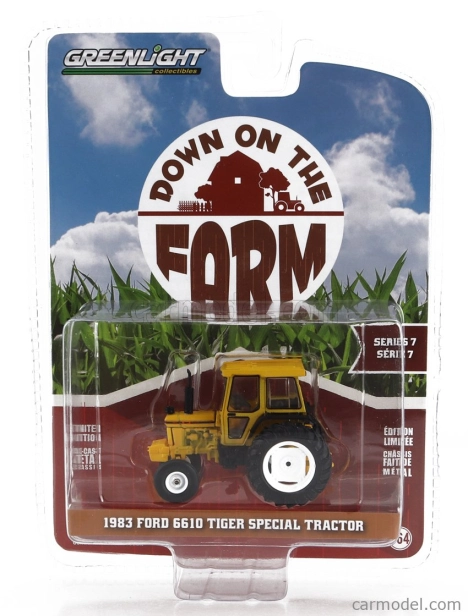 Greenlight Ford usa 6610 Tractor Tiger Special 1983 1:64 Žlutá