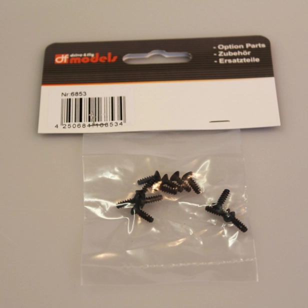 Skrutky so zápustnou hlavou 3x10 mm, 12 ks