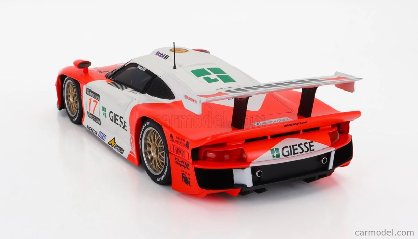 Werk83 Porsche 911 3.2l Gt1 Evo Team N 17 Fia Gt Championship 1997 Emmanuel Collard - Mauro Baldi 1:18 Červená biela