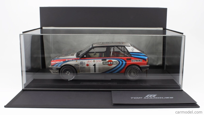 Topmarques Lancia Delta Hf Integrale 16v Martini Dirty Version N 1 3rd Rally Montecarlo 1990 M.biasion - T.siviero 1:12 Biela červená modrá