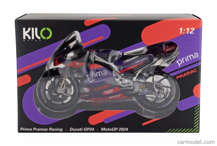Nzg Ducati Desmosedici Gp24 Team Pramac Racing N 21 Motogp Season 2024 Franco Morbidelli 1:12 Fialová Červená Černá