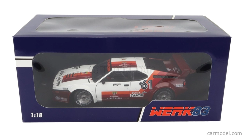Werk83 BMW M1 M88 3.5l N 61 Procar Series Monaco Race 1980 Walter Brun 1:18 červená biela