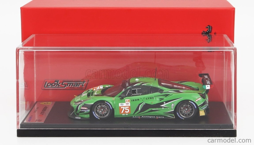 Looksmart Ferrari 488 Gte Evo 3.9l Turbo V8 Team Iron Lynx N 75 1:43, zelená