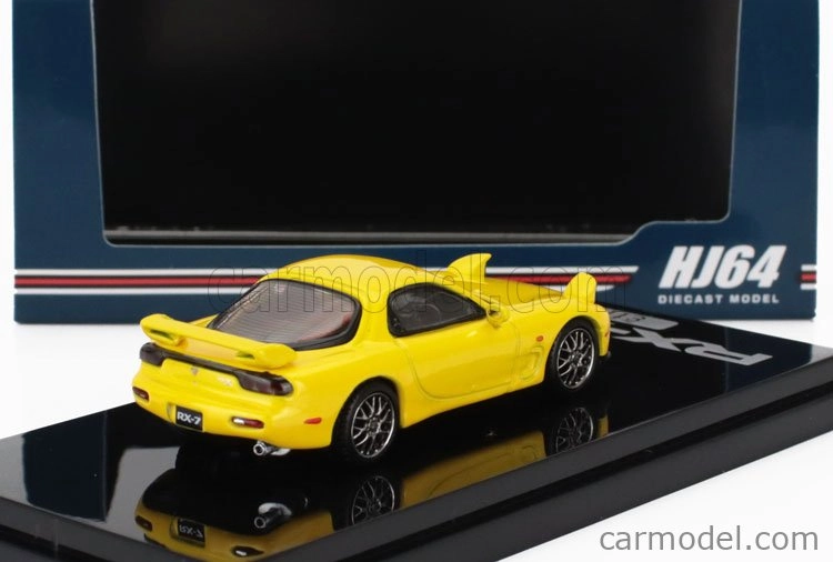 Zapaľovanie-model Mazda Efini Rx-7 (fd3s) Type Rs Custom Coupe 2002 1:64 Yellow