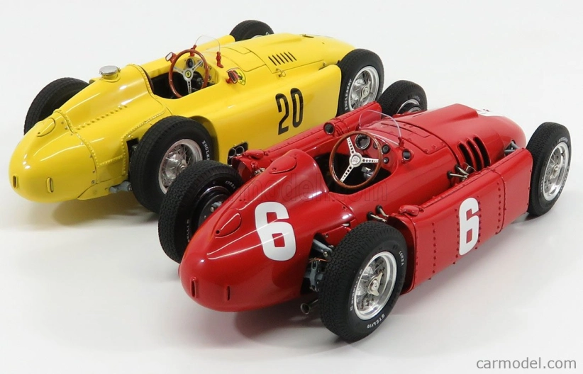 Cmc Ferrari F1 Set 2x Lancia D50 N 20 6. Gp Belgicka 1956 A.pilette + D50 N 6 Winner Gp Torino 1955 A.ascari 1:18 Červená Žltá